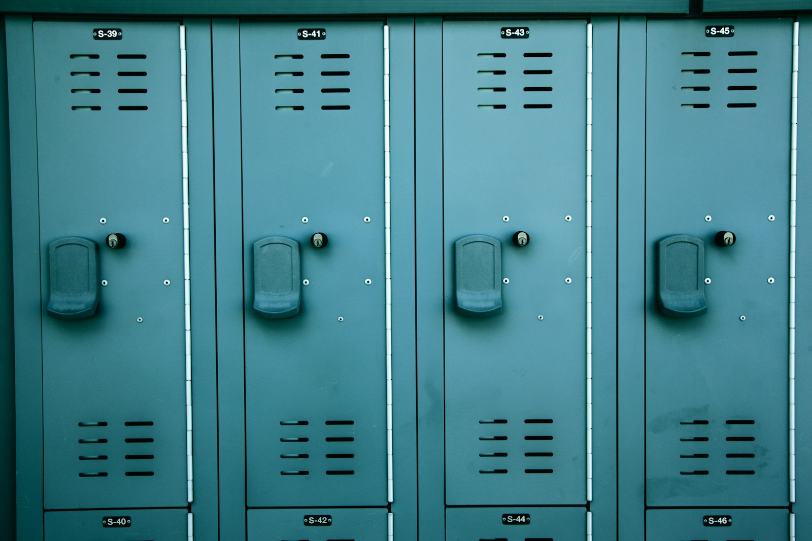 Row of school lockers